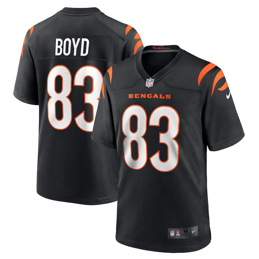 Men Cincinnati Bengals 83 Tyler Boyd Nike Black Game NFL Jersey